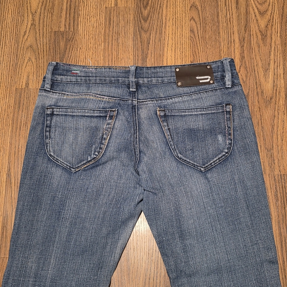 Diesel Womens Louvely Stretch Flare Jeans W29 L34 Blue Denim Designer Y2K E73 - Picture 14 of 15